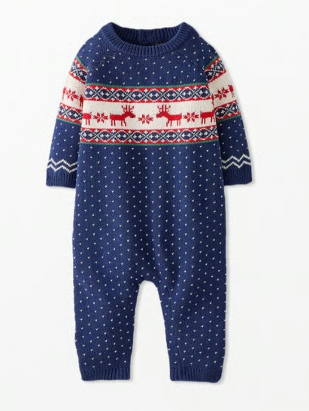 HANNA ANDERSSON HOLIDAYS  SWEATER ROMPER INFANT SIZE 3-6 MONTHS